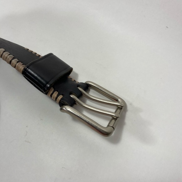 Gap Black Double Buckle Leather Belt 30 - Picture 6 of 9